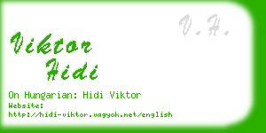 viktor hidi business card